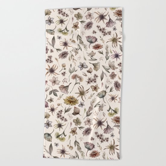 Botanical Study Beach Towel
