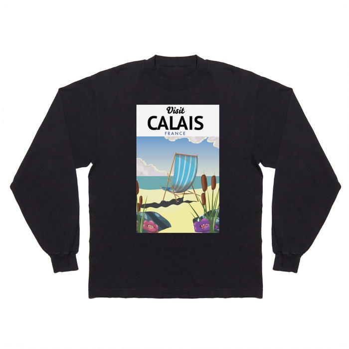 Calais France travel poster Long Sleeve T Shirt