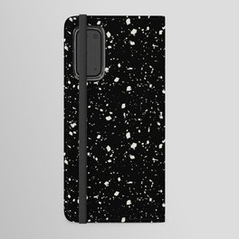 Black Terrazzo Seamless Pattern Android Wallet Case
