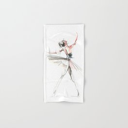 Original Ballet Dance Drawing Hand & Bath Towel