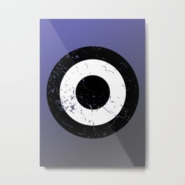 Distressed Black and White Target Metal Print | Homedecor, Graphicdesign, Black And White, Retro, Modernworld, Vintage, Circles, Bullseye, Mods, Distressed 