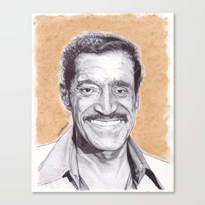 Sammy Davis Jr Pen Drawing  Canvas Print