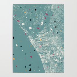 USA, Oceanside City Map Poster