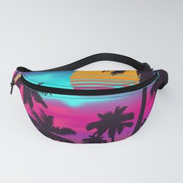 Gorgeous Crimson Sunset Synthwave Fanny Pack