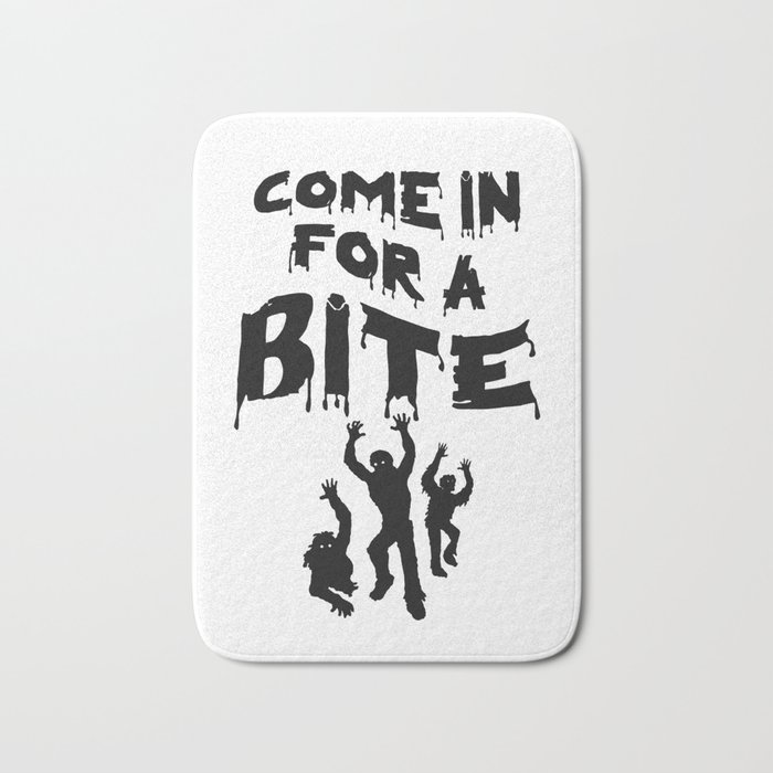 Zombie Halloween Party Funny Quote Creepy Walking Blood Dead Bath Mat