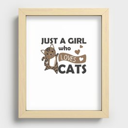 Just a girl who loves Cats Sweet Cat Recessed Framed Print