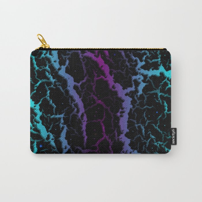 Cracked Space Lava - Cyan/Purple Carry-All Pouch
