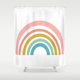 Simple Happy Rainbow Art Shower Curtain