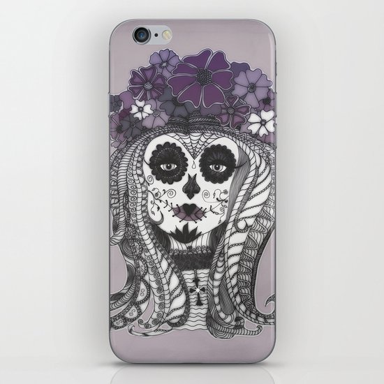 FLOWER CANDY SKULL iPhone & iPod Skin