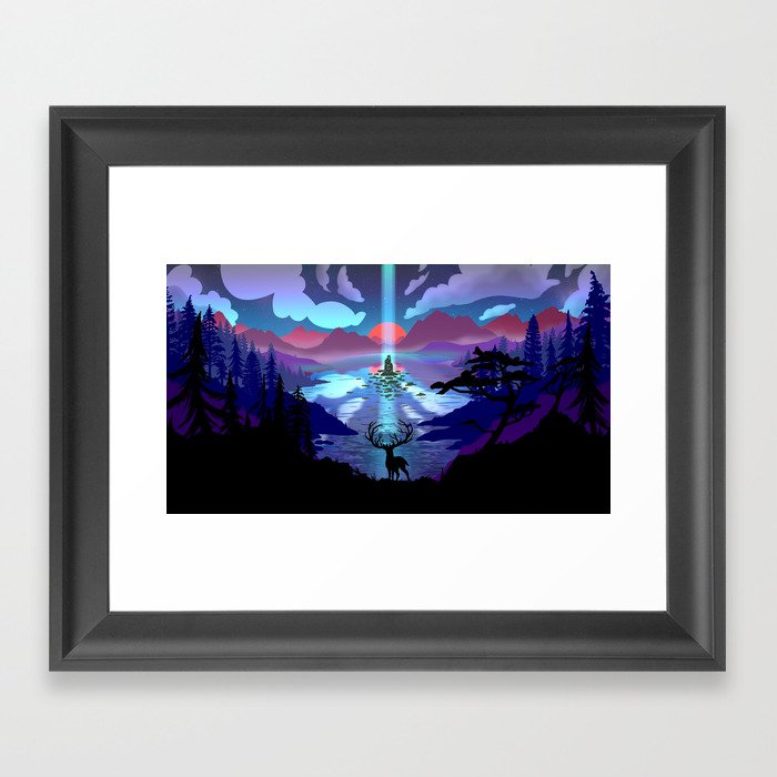 Find Me Blue Framed Art Print