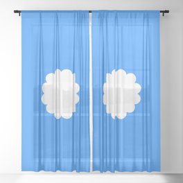 Sky and cloud 21 Sheer Curtain