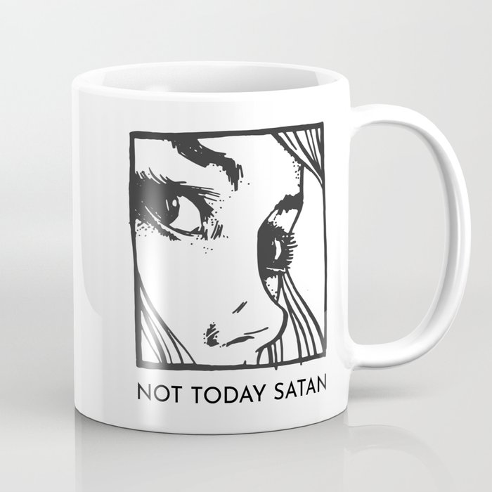 Not Today Satan Pop-Art Typography Coffee Mug