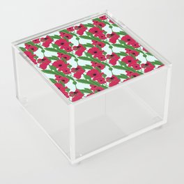 Red Poppies Pattern Acrylic Box