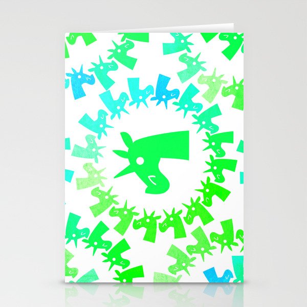 Color Me Green Unicorn Stationery Cards