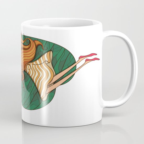 Girl and fish Mug