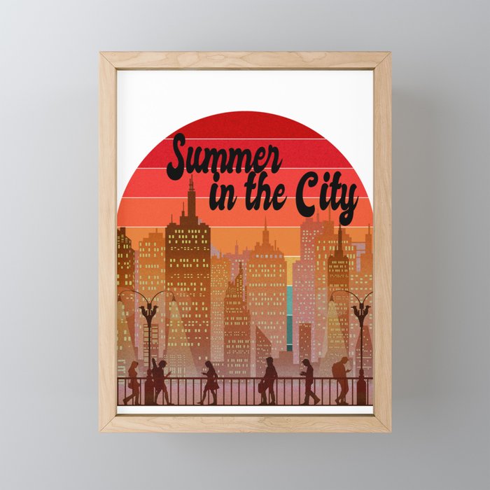 Summer in the City Framed Mini Art Print
