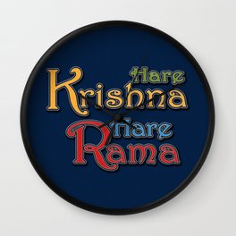 Hare Krishna Hare Rama Maha Mantra Wall Clock