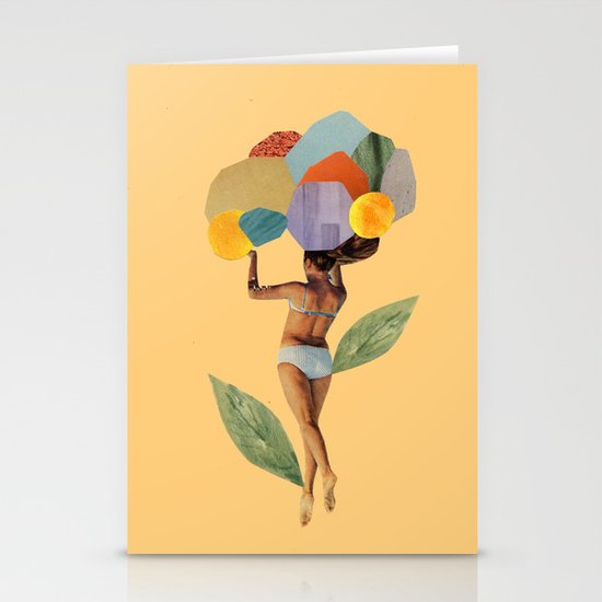 i walk out in the flowers and feel better Stationery Cards