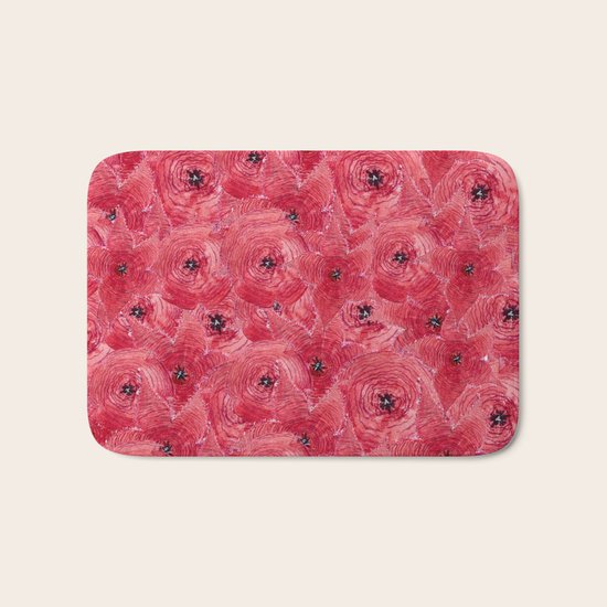Red poppies Bath Mat