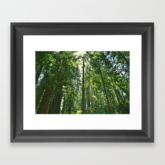 i want to be on the tops of all the trees Framed Art Print