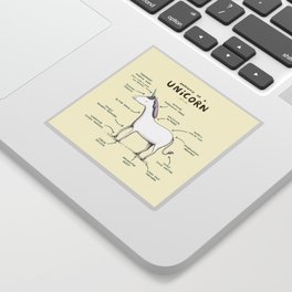 Anatomy of a Unicorn Sticker