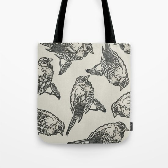 Bird Print Tote Bag