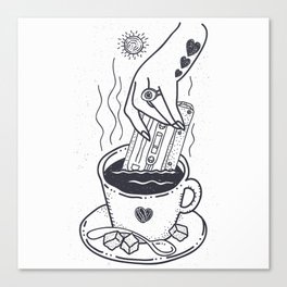 I Like My Coffee With a Taste of Good Music Canvas Print