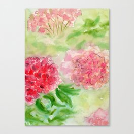 pink loose floral Canvas Print