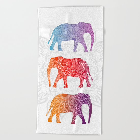 Elephantz II Beach Towel