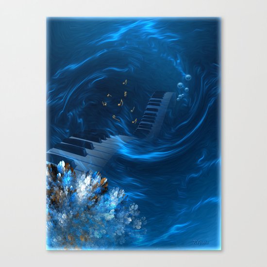 Blue coral melody Canvas Print