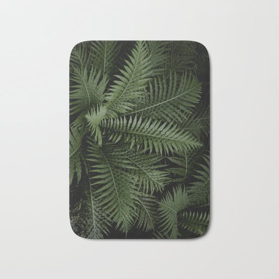 Tropical leaves 02 Bath Mat