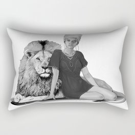 Lion Queen Rectangular Pillow