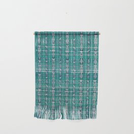 Vintage Guatemalan Textile Pattern in Blue Wall Hanging