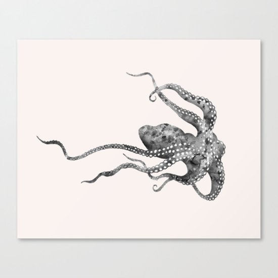 Octopus in pink Canvas Print