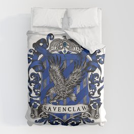 Ravenclaw Color Crest Bettbezug | Drawing, Linework, Linedrawing, Dotwork, Line, Desig, Art, Illustration, Tattoodesign, Inkart 