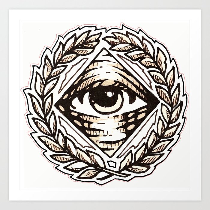 Clear Vision All Seeing Eye Art Print by Clear Vision Tattoo Society6
