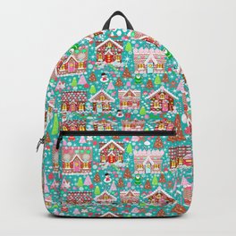 Christmas Gingerbread House Candy Village Backpack