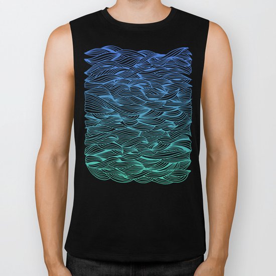 Ombré Waves Biker Tank