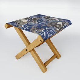 Gift Cover (Fukusa) with Carp in Waves Folding Stool