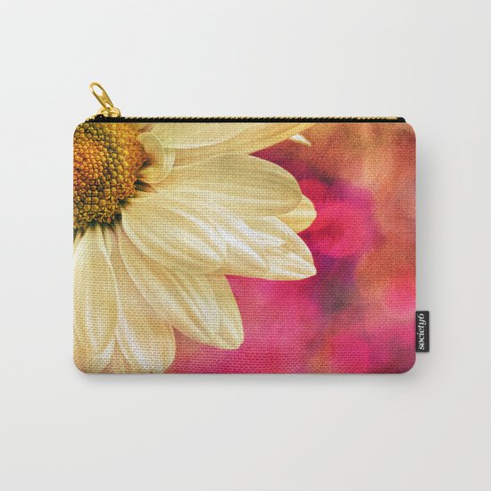 Daisy - Golden on Pink Carry-All Pouch