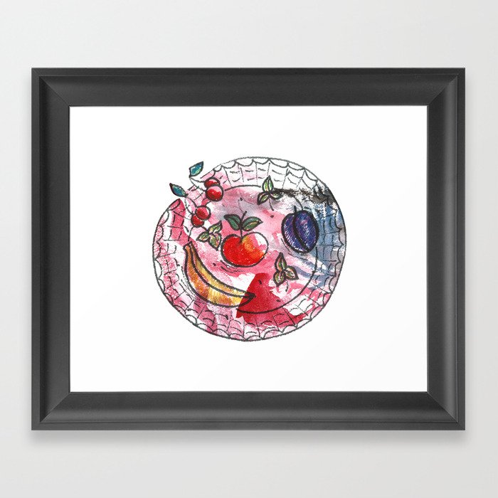 Fruit on a platter Framed Art Print