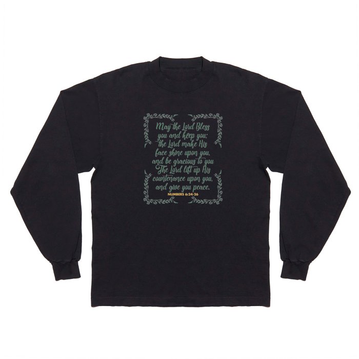 New Year Bible Verse Numbers 6:24-26 Long Sleeve T Shirt