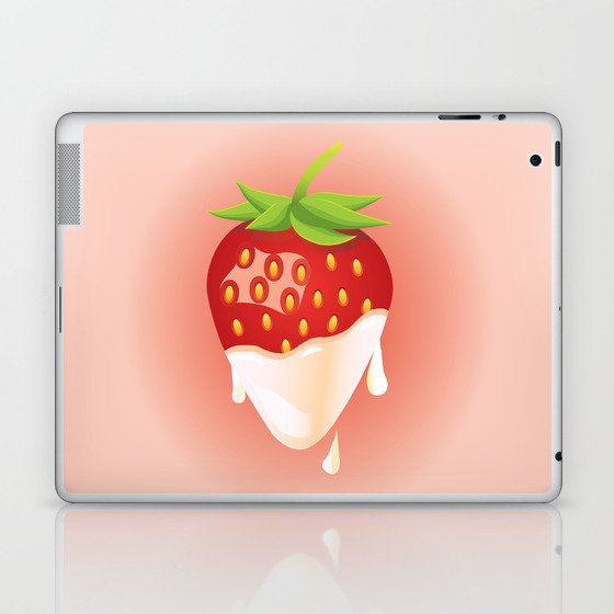 Strawberry covered with cream Laptop & iPad Skin