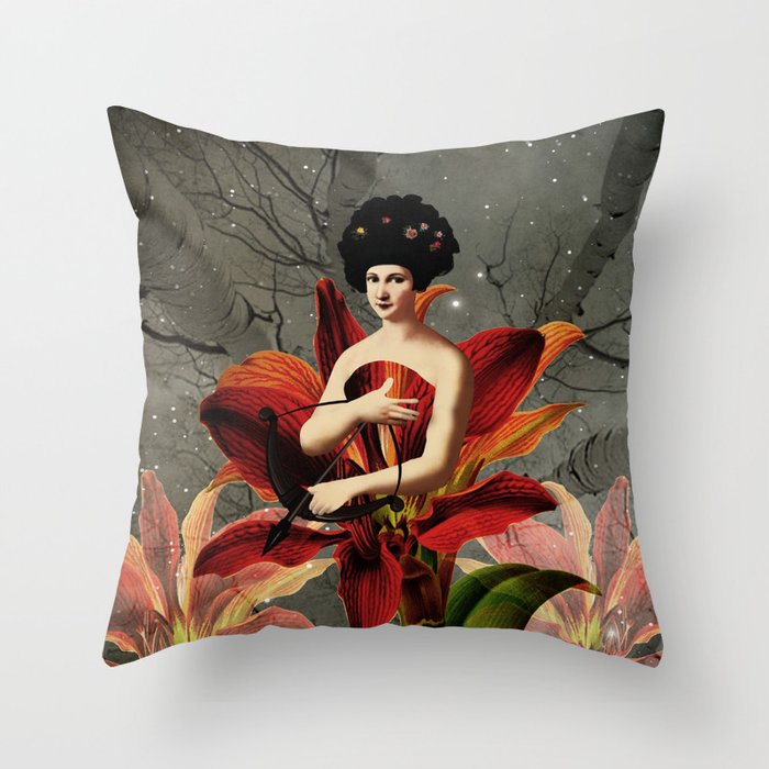 Flowers and love Throw Pillow