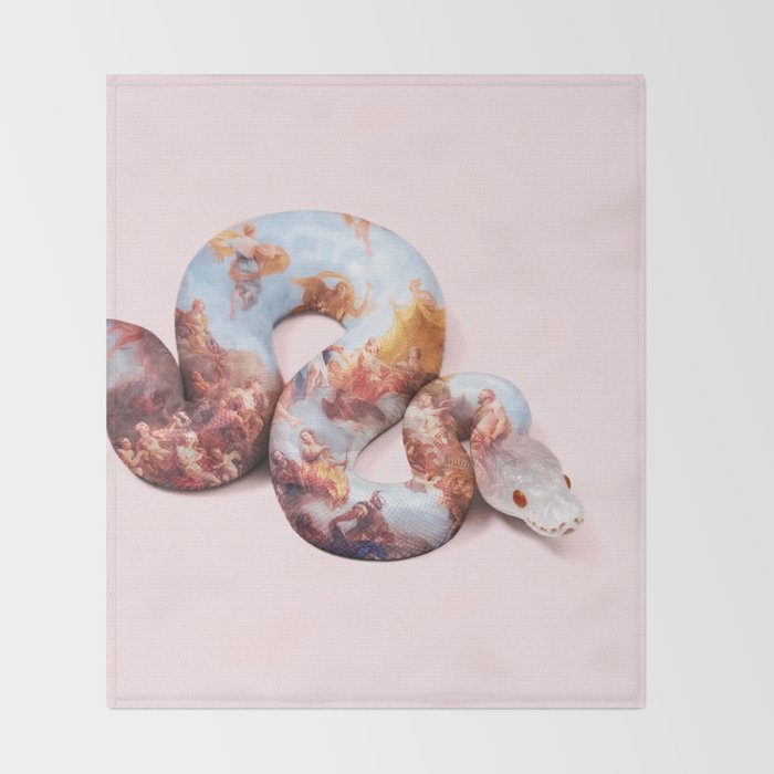 snake paint throw blanket by paulfuentes society6