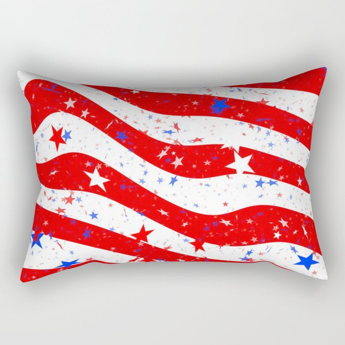 Patriotic Confetti Rectangular Pillow