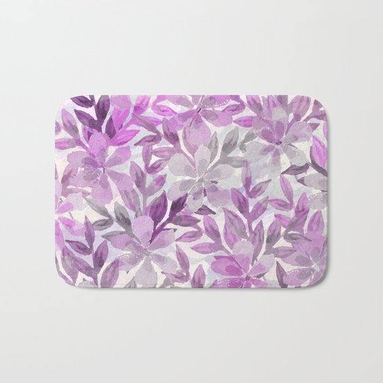 watercolor Botanical garden III Bath Mat