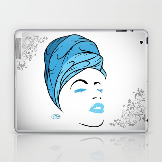 Lady Wrap (blue) Laptop & iPad Skin