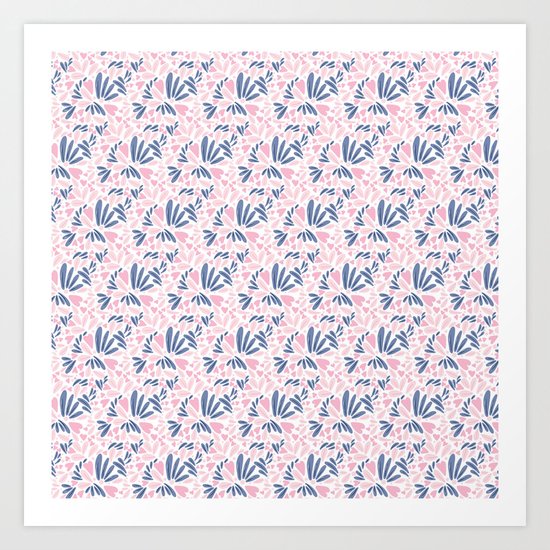 pink flowers Art Print