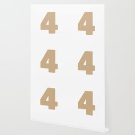 4 (Tan & White Number) Wallpaper